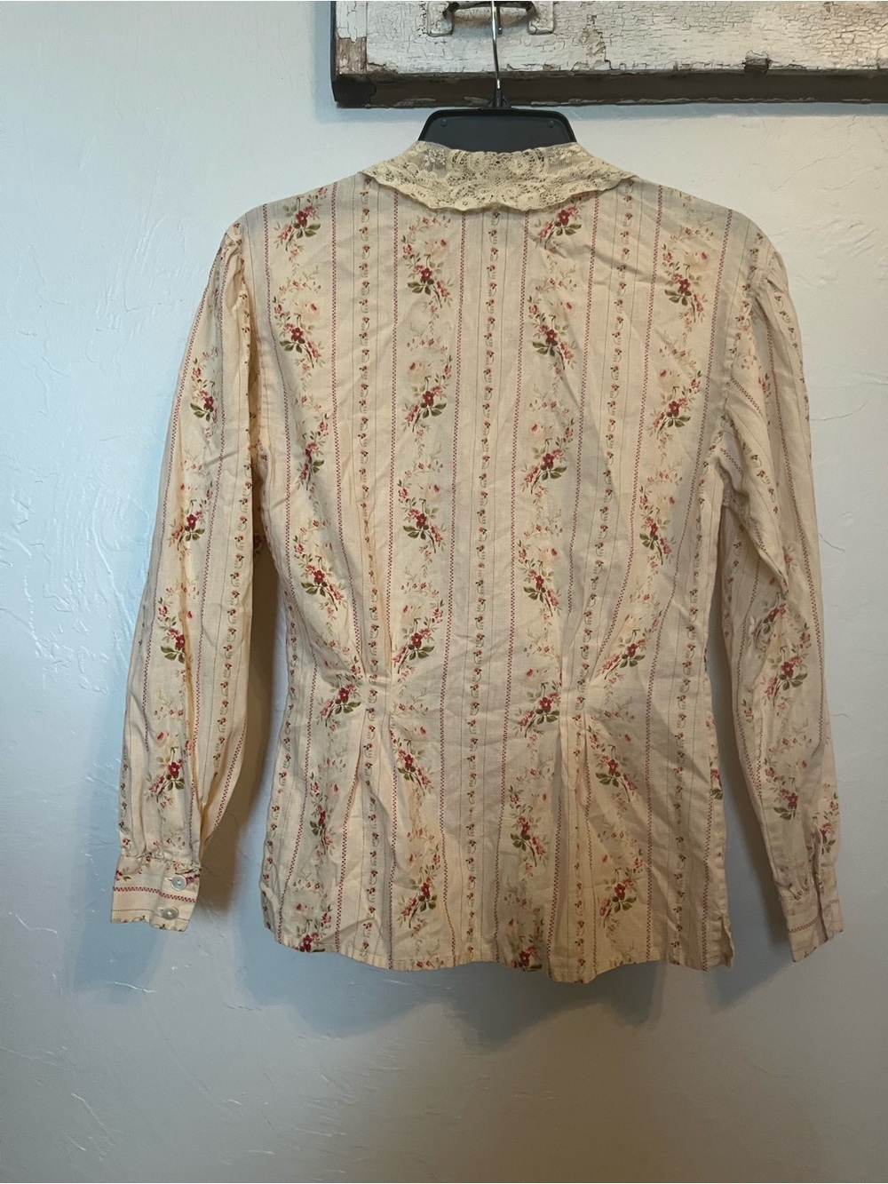 Ralph Lauren Country Vintage Prairie 2pc Set Button Down Shirt Ankle Skirt Sz 4 - Picture 11 of 14